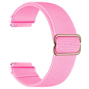 For Samsung Galaxy Watch6 Classic 47mm 43mm Watch Strap 20mm Adjustable Nylon Wrist Band - Bright Pink