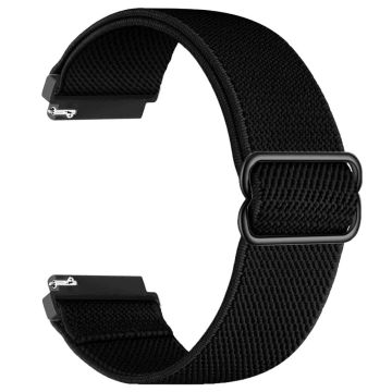 For Samsung Galaxy Watch3 45mm / Huawei Watch GT 4 46mm Nylon Watch Band 22mm Replacement Strap - Black