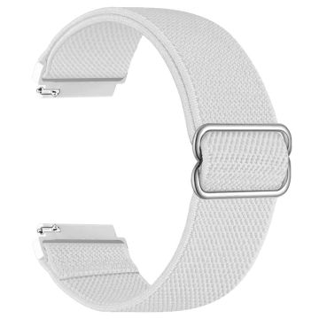 For Samsung Galaxy Watch3 45mm / Huawei Watch GT 4 46mm Nylon Watch Band 22mm Replacement Strap - White