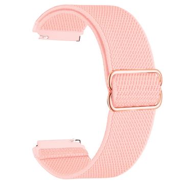 For Samsung Galaxy Watch3 45mm / Huawei Watch GT 4 46mm Nylon Watch Band 22mm Replacement Strap - Pink