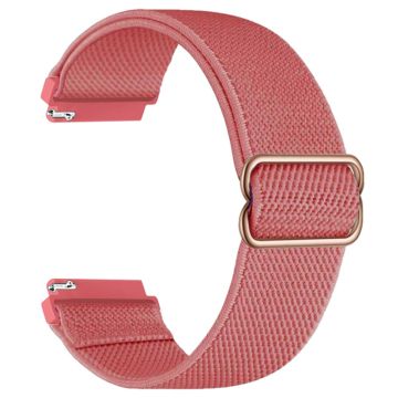 For Samsung Galaxy Watch3 45mm / Huawei Watch GT 4 46mm Nylon Watch Band 22mm Replacement Strap - Rose