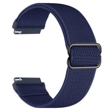 For Samsung Galaxy Watch3 45mm / Huawei Watch GT 4 46mm Nylon Watch Band 22mm Replacement Strap - Dark Navy Blue