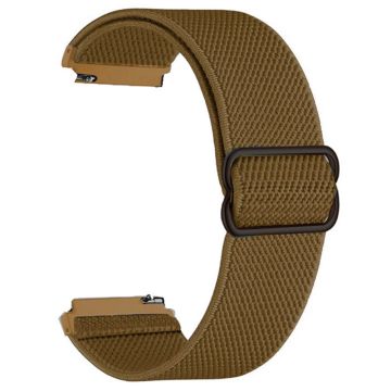 For Samsung Galaxy Watch3 45mm / Huawei Watch GT 4 46mm Nylon Watch Band 22mm Replacement Strap - Brown