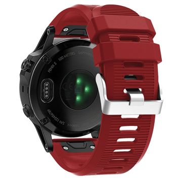 KALEBO LKLB-HWGJ-001 For Garmin Fenix 6X / Fenix 7X / Instinct 2X Smart Watch Band QuickFit 26mm Silicone Strap - Red