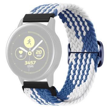 KALEBOL KLB-BZNL-001 For Samsung Galaxy Watch3 45mm / Watch 46mm Watch Band 22mm Nylon Strap - Blue+White