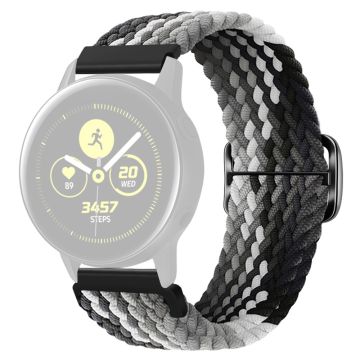 KALEBOL KLB-BZNL-001 For Samsung Galaxy Watch3 45mm / Watch 46mm Watch Band 22mm Nylon Strap - Black Grey