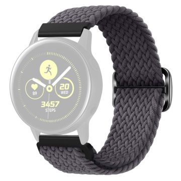 KALEBOL KLB-BZNL-001 For Samsung Galaxy Watch6 Classic 43mm / 47mm Watch Bnad 20mm Nylon Replacement Strap - Space Grey