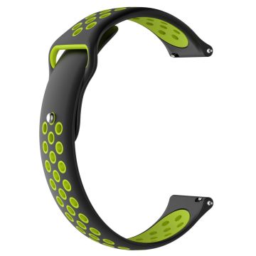 KALEBOL KLB-SSGJ-004 For Samsung Gear S3 Classic / Gear S3 Frontier / Huawei Watch 4 Silicone Wrist Strap - Black+Lime