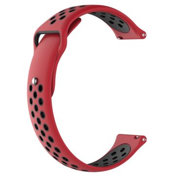 KALEBOL KLB-SSGJ-004 For Samsung Gear S3 Classic / Gear S3 Frontier / Huawei Watch 4 Silicone Wrist Strap - Red+Black