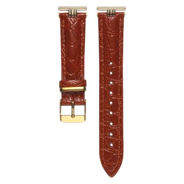 KALEBOL KLB-EYWPU-003 For Samsung Galaxy Watch6 Classic 47mm / Huami Amazfit Bip Watch Strap - Caramel