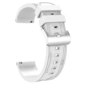 For Samsung Galaxy Watch6 44mm / Huawei Watch GT 3 42mm / Garmin vivoactive 5 Universal 20mm Soft Silicone Watch Band - White