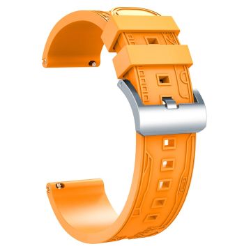 For Samsung Galaxy Watch6 44mm / Huawei Watch GT 3 42mm / Garmin vivoactive 5 Universal 20mm Soft Silicone Watch Band - Amber Yellow