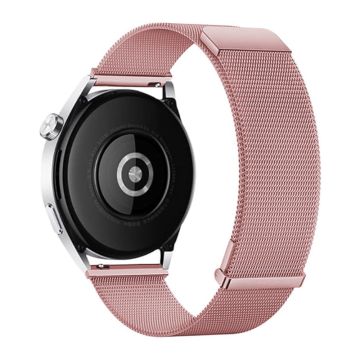 For Samsung Galaxy Watch6 Classic / Watch6 Watch Strap 20mm Milanese Mesh Magnetic Wrist Band - Rose Pink