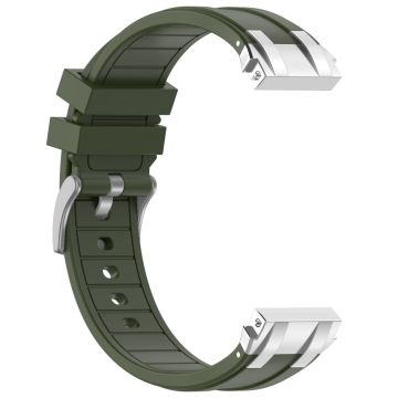 Garmin / Samsung 20mm Universal Smartwatch Strap Silicone Replacement Wrist Band - Army Green