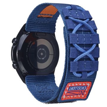 Huawei Watch GT 4 46mm / Watch 4 / 4 Pro Watch Band 22mm Loop Fastener Nylon Wrist Strap - Blue