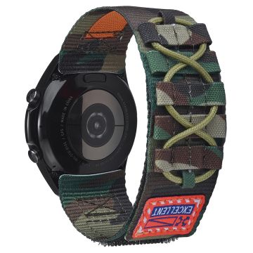 Huawei Watch GT 4 46mm / Watch 4 / 4 Pro Watch Band 22mm Loop Fastener Nylon Wrist Strap - Camouflage