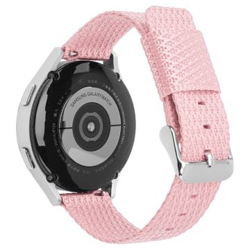 Huawei Watch GT 3 42mm / Watch GT 3 Pro 43mm Wrist Strap 20mm Texture Nylon Watch Strap - Light Pink / Grid