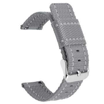 Huawei Watch GT 3 42mm / Watch GT 3 Pro 43mm Wrist Strap 20mm Texture Nylon Watch Strap - Grey / Reflective Strip