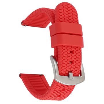 Huawei Watch GT 4 46mm / 4 Pro / 4 41mm Rubber Watchband 22mm Replacement Strap - Red+Silver