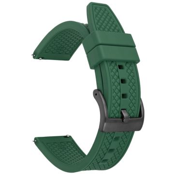 Huawei Watch GT 4 46mm / GT 4 Pro 22mm Replacement band Fluorubber Watch Strap - Dark Green+Black Buckle