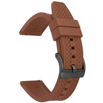 Huawei Watch GT 4 46mm / GT 4 Pro 22mm Replacement band Fluorubber Watch Strap - Brown+Black Buckle