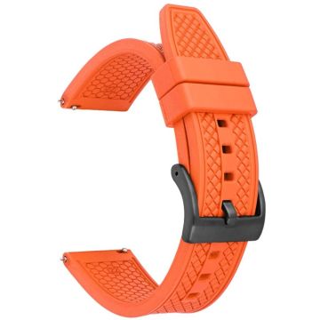 Huawei Watch GT 4 46mm / GT 4 Pro 22mm Replacement band Fluorubber Watch Strap - Orange+Black Buckle