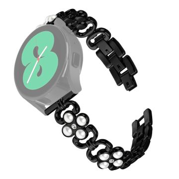 LG Watch Sport Pearl Decor Four Leaf Clover Watch Strap Stainless Steel Wrist band  - Black