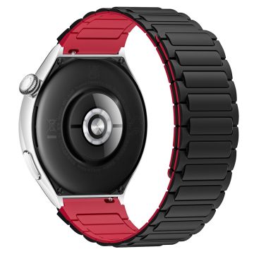 Silicone Watch band Huawei Watch 4 / 4 Pro / GT 4 46mm Magnetic Wrist Strap - Black / Red