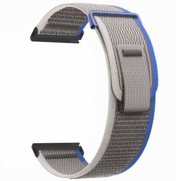 Suunto Spartan Sport Wrist HR Baro / Suunto 9 Nylon Watch band 24mm Loop Fastener Strap - Blue+Grey