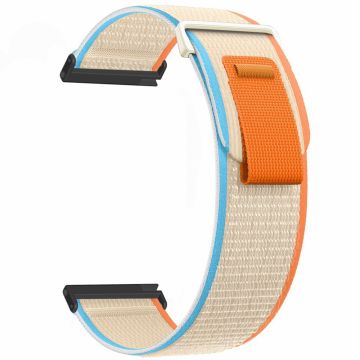 Suunto Spartan Sport Wrist HR Baro / Suunto 9 Nylon Watch band 24mm Loop Fastener Strap - Milk White