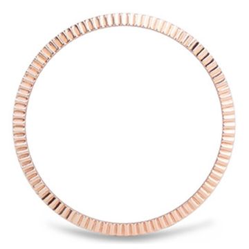 Samsung Galaxy Watch6 Classic 43mm Bezel Ring Zinc Alloy Wave Pattern Bezel Adhesive Frame Cover - Rose Gold