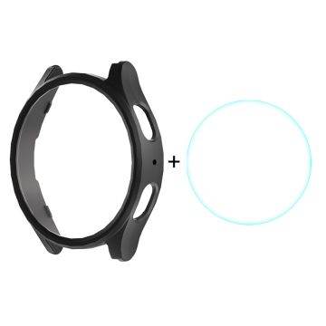 ENKAY HAT PRINCE Samsung Galaxy Watch7 44mm Case Bump Resistant Watch Cover with 0.2mm 9H Screen Film - Black