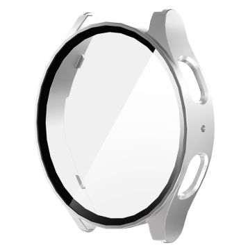 ENKAY HAT PRINCE Samsung Galaxy Watch7 44mm Bump Resistant Case Protective Watch Cover Built-In Screen Film - Silver