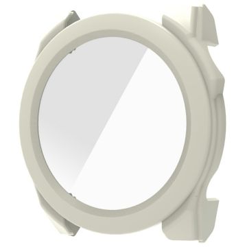 Garmin Fenix 8 47mm AMOLED Hard Bump Resistant Watch Case with Tempered Glass Screen Film - Ivory White