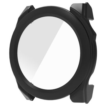 Garmin Fenix 8 47mm PC Cover Watch Frame Case with Tempered Glass Screen Film - Black