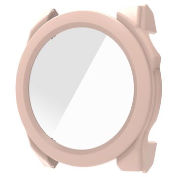 Garmin Fenix 8 47mm PC Cover Watch Frame Case with Tempered Glass Screen Film - Pink