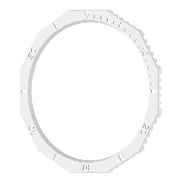 Bump Resistant Watch Bezel Cover Samsung Galaxy Watch6 Classic 43mm Rhombus Smartwatch Bezel Ring Case Cover - White