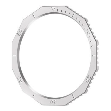 Bump Resistant Watch Bezel Cover Samsung Galaxy Watch6 Classic 43mm Rhombus Smartwatch Bezel Ring Case Cover - Silver