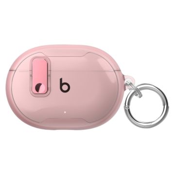 Beats Studio Buds / Studio Buds + Case Flexible+Bump Resistant Earbud Cover with Carabiner - Transparent Pink