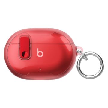 Beats Studio Buds / Studio Buds + Case Flexible+Bump Resistant Earbud Cover with Carabiner - Transparent Red