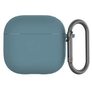 AirPods 4 Case Silicone Wireless Earphone Protective Cover with Carabiner - Midnight Green