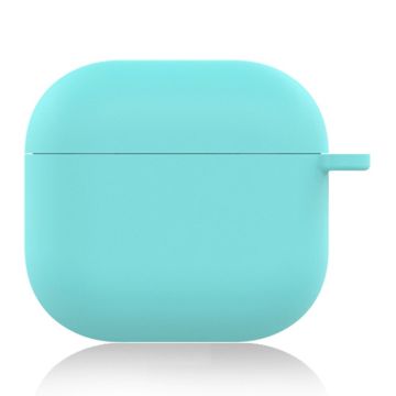 AirPods 4 Silicone Case Soft Wireless Earbud Organizer Cover Thickness 1.5mm with Carabiner - Mint Green