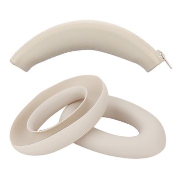 For Sony ULT WEAR WH-ULT900N Silicone Head Beam Sleeve + Headphone Earpad Covers Set - Beige