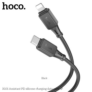 X101 Assistant PD silicone charging data cable iP Black