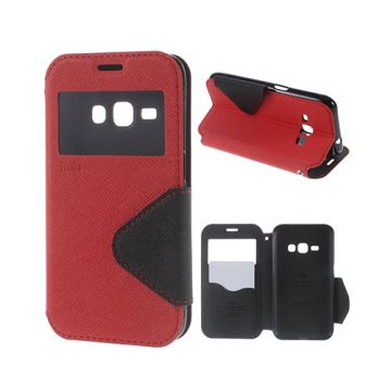 ROAR KOREA Samsung Galaxy J1 (2016) Leather Card Holder Case - Red