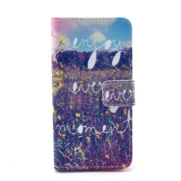 Moberg Samsung Galaxy Alpha Leather Flip Case - Enjoy Every Moment