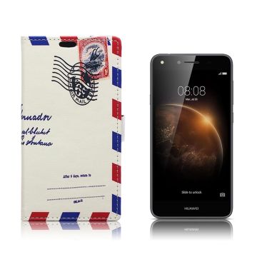 Huawei Y6II Compact patterned leather flip case - Personal Love Mail