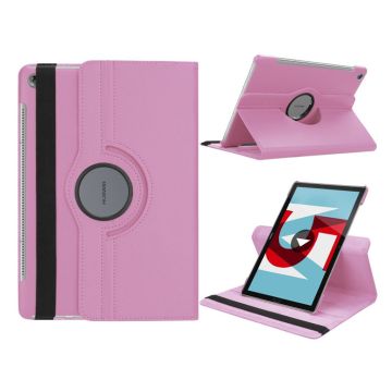 Huawei MediaPad M5 10 litchi grain leather flip case - Pink