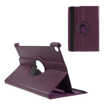 Huawei MediaPad M5 10 litchi skin 360 degree leather flip case - Purple