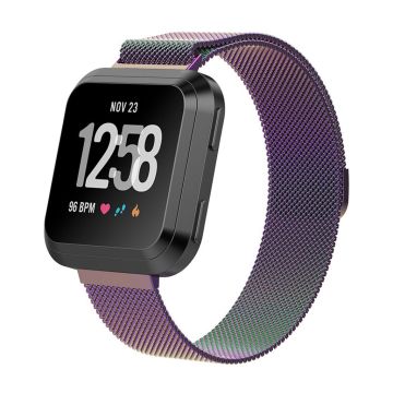 Fitbit Versa milanese stainless steel watchband - Size: S / Multi-color